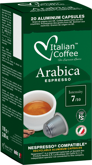Nespresso Compatible: Arabica - Aluminium Capsules x20