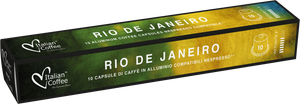Nespresso Compatible: Rio de Janeiro 100% Arabica Aluminium pods x10