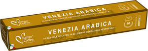 Nespresso Compatible: Venezia 100% Arabica Aluminium pods x10