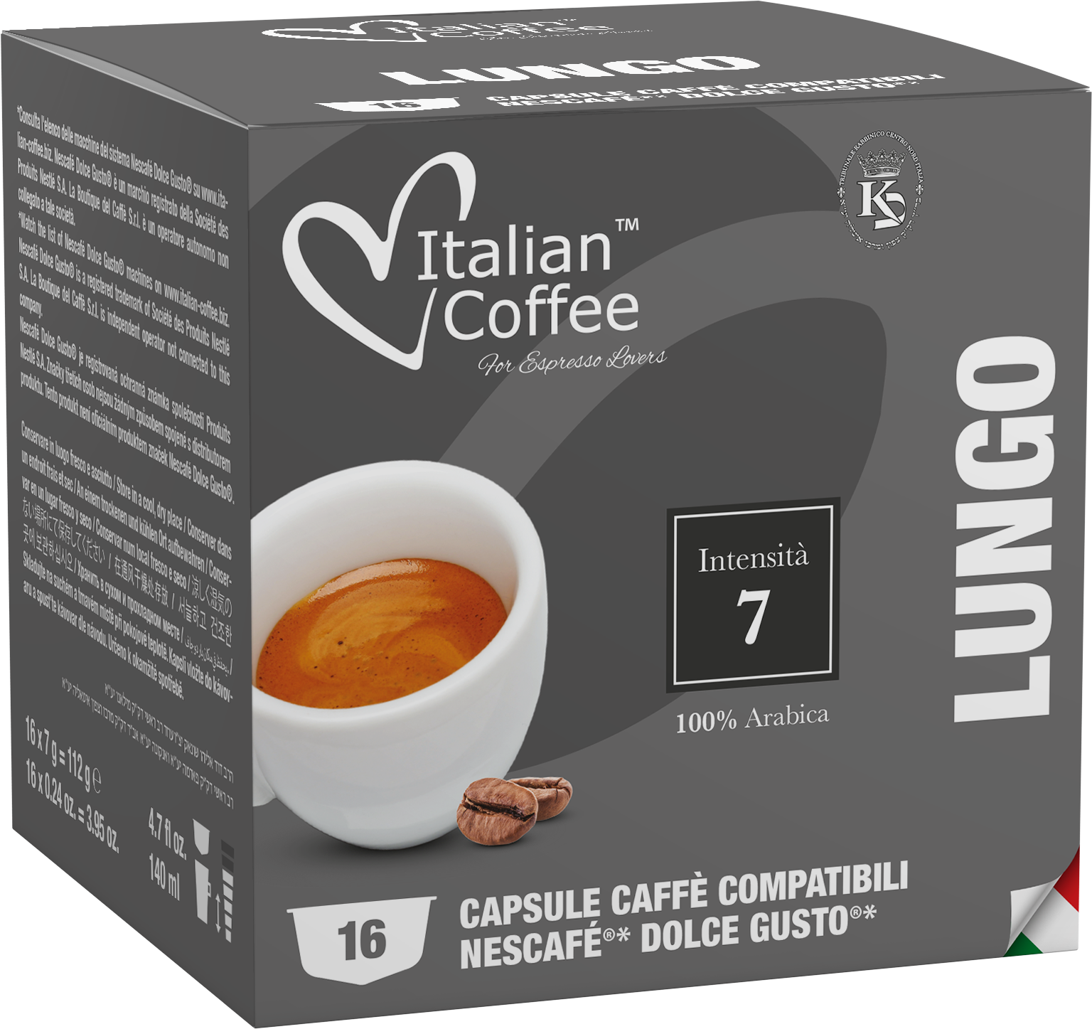 Nescafe Dolce Gusto, Caffe Lungo, 16 Count