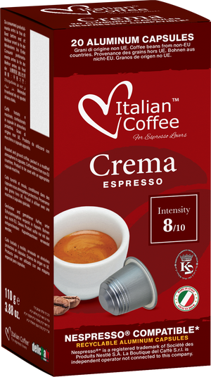 Nespresso Compatible: Crema Cremoso - Aluminium Capsules x20